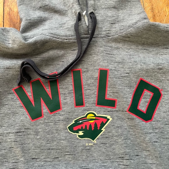 Champion Men’s Gray Minnesota Wild Hockey Hooded Sweatshirt Large - Picture 2 of 8